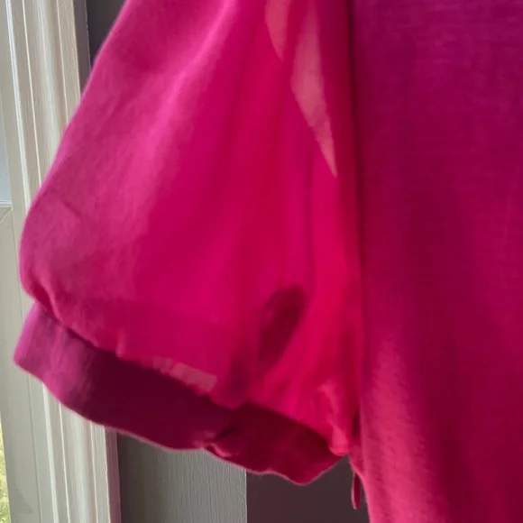 Boden Limited Edition Fuchsia V-Neck Puff Sleeve Mini Dress - Picture 6 of 9